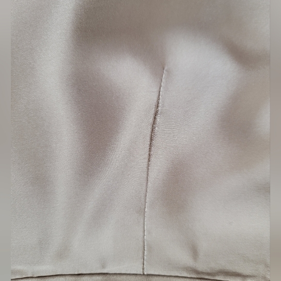 90% Silk Champagne Midi Skirt - Picture 7 of 9